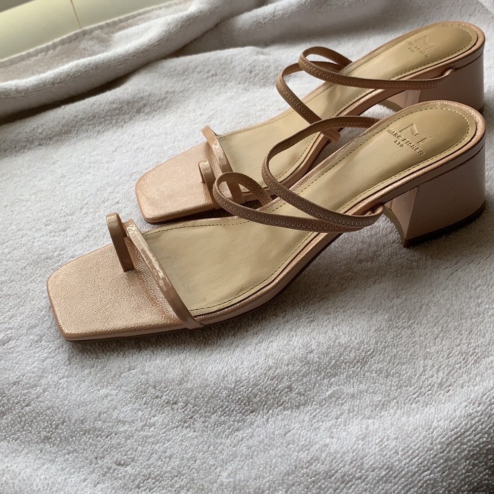 Marc Fisher nude sandals
